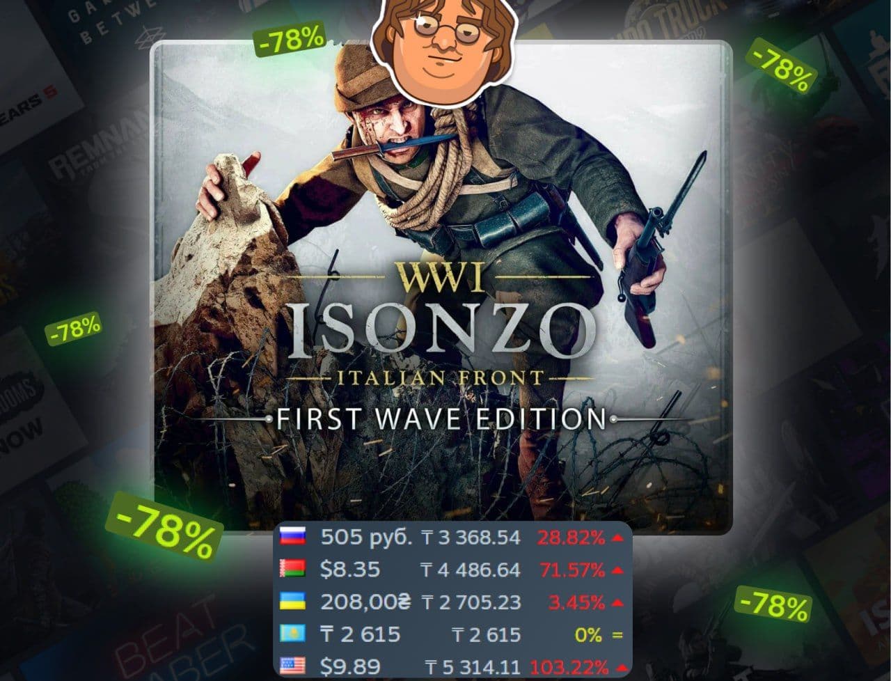 Шутер Isonzo со скидкой 78%: битвы Первой мировой на Альпах