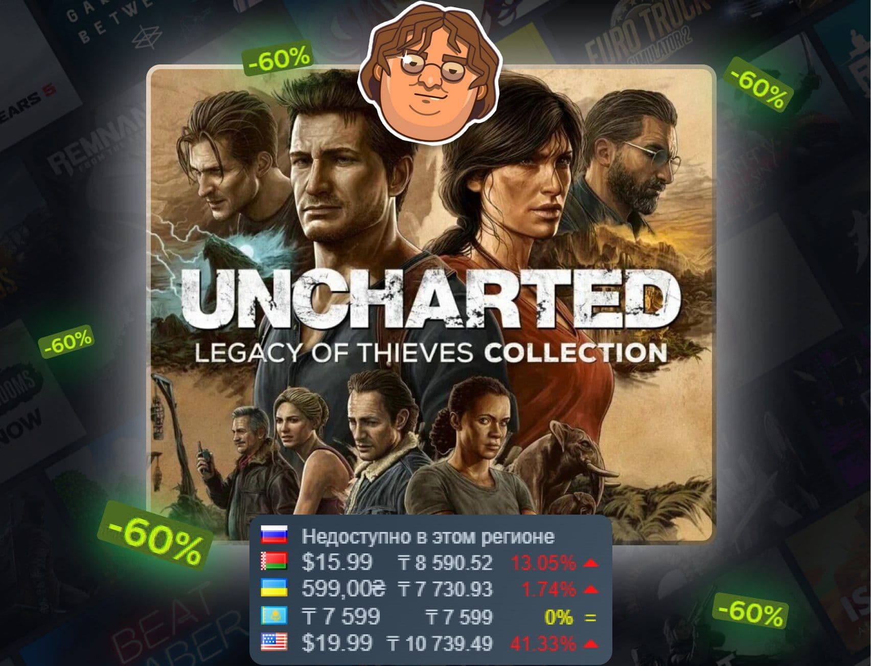 UNCHARTED: Legacy of Thieves Collection со скидкой 60% — время возвращаться к приключениям