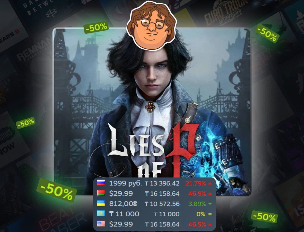 Lies of P получила скидку 50% в Steam