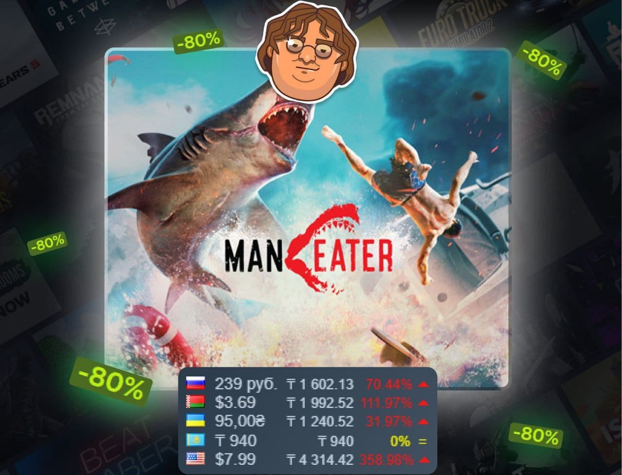 Maneater со скидкой 80%: станьте главным хищником в уникальном рогалике
