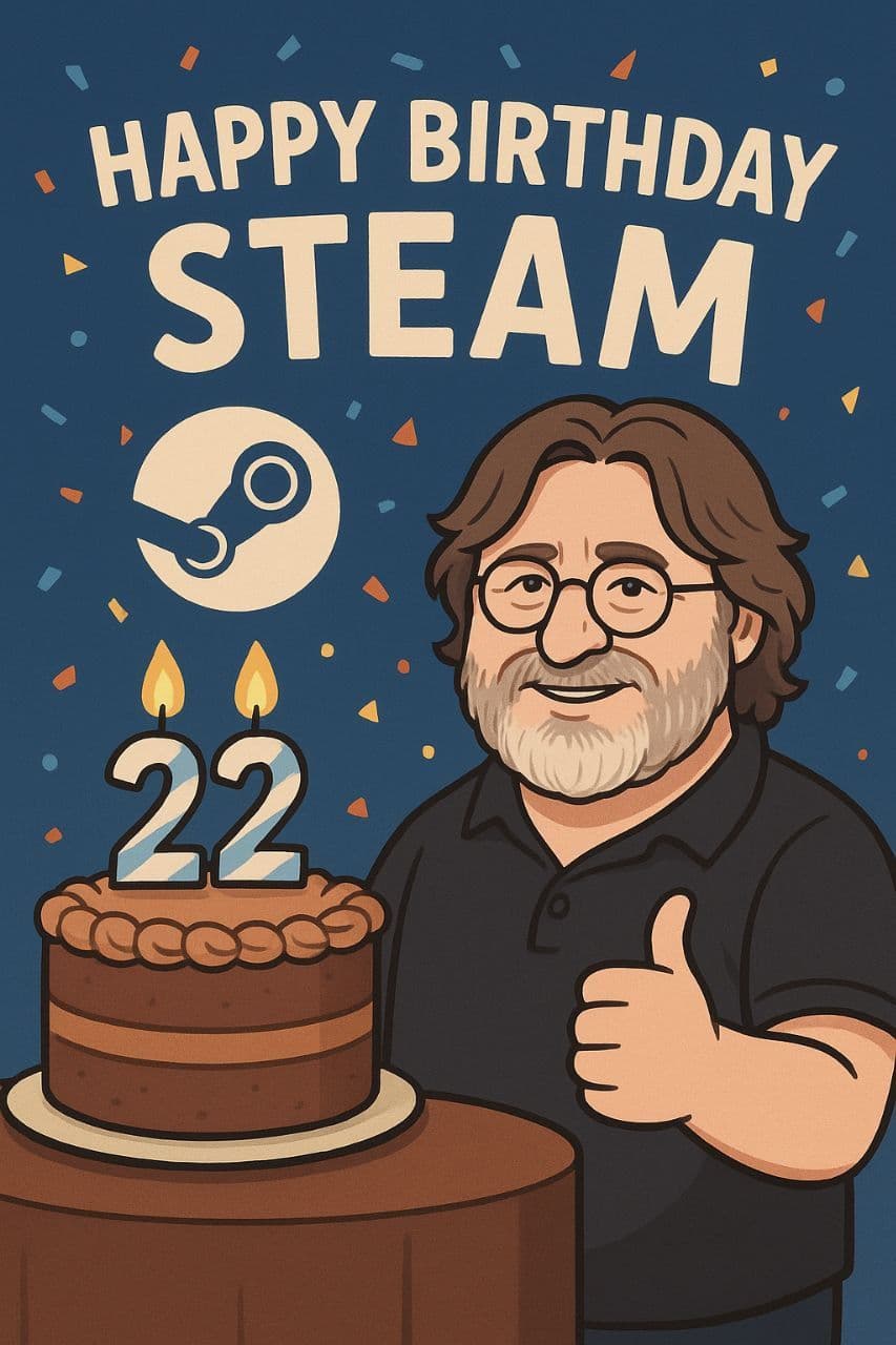 Steam отмечает свой 22-й день рождения: история и достижения платформы