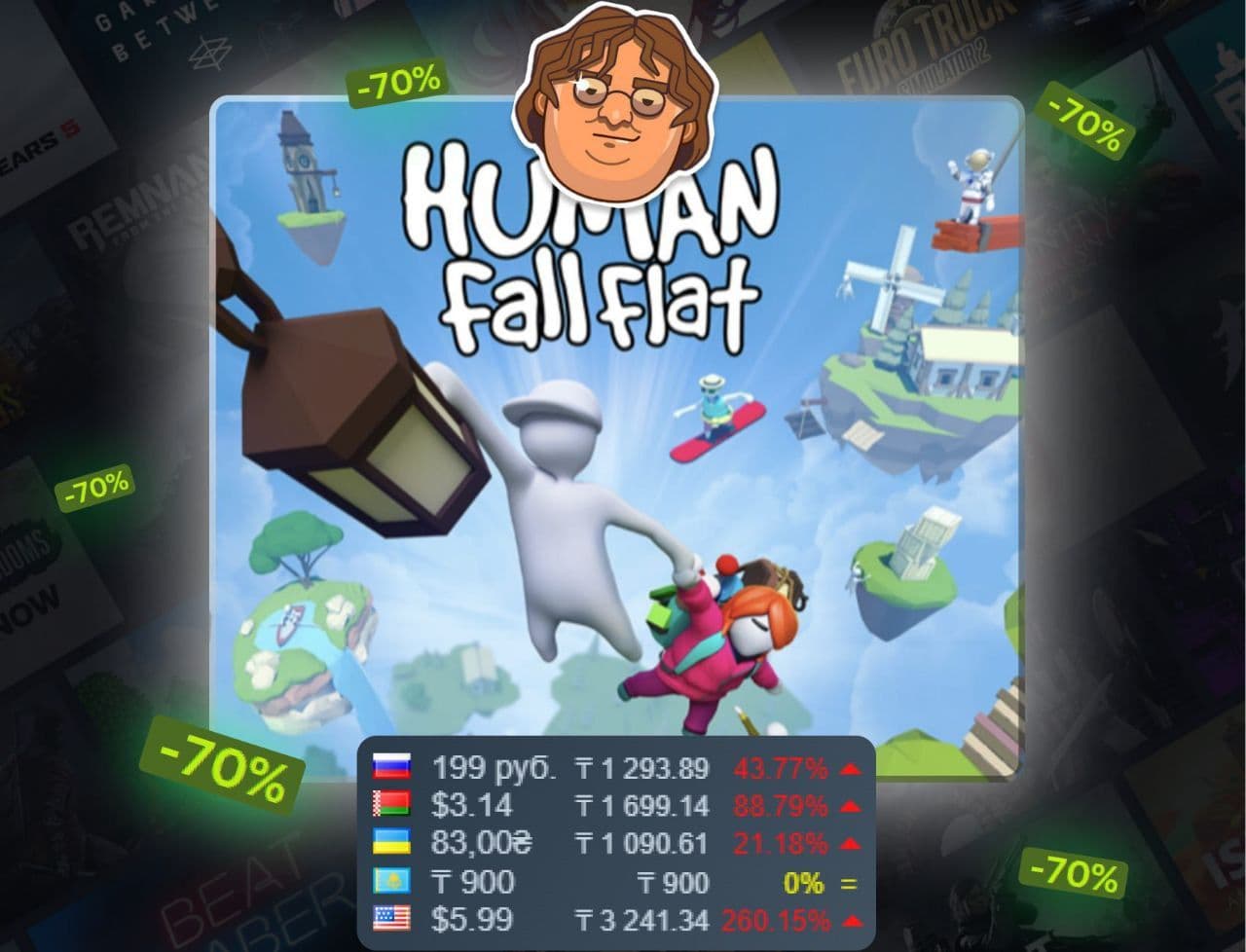 Human Fall Flat со скидкой 70% на Steam: время веселья и хаоса!