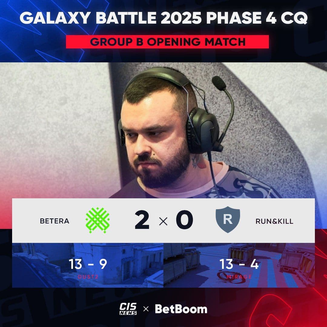 Betera уверенно побеждают Run&Kill на Galaxy Battle 2025 Phase 4 Closed Qualifier