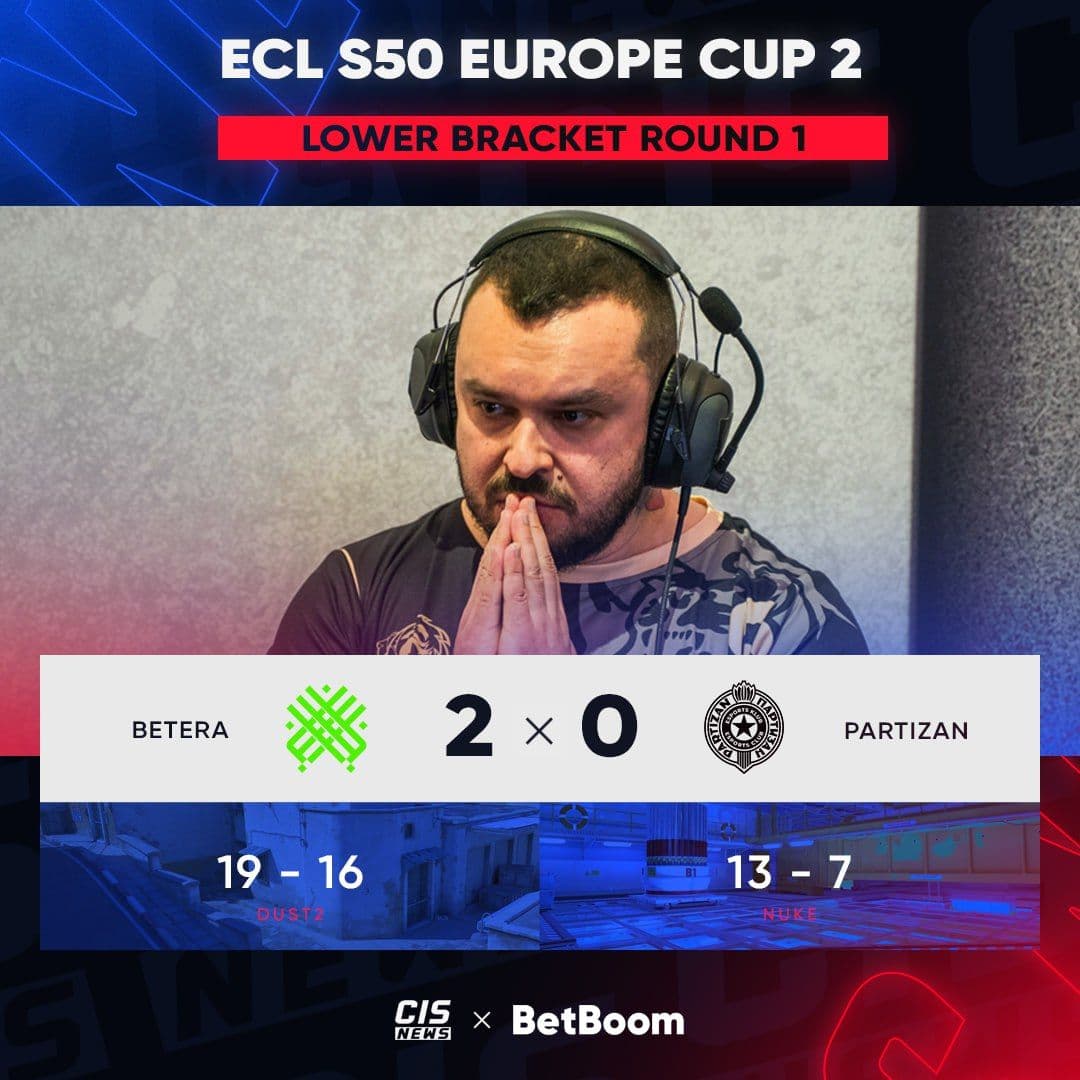 Betera продолжают борьбу в нижней сетке ESL Challenger League S50 Europe Cup 2