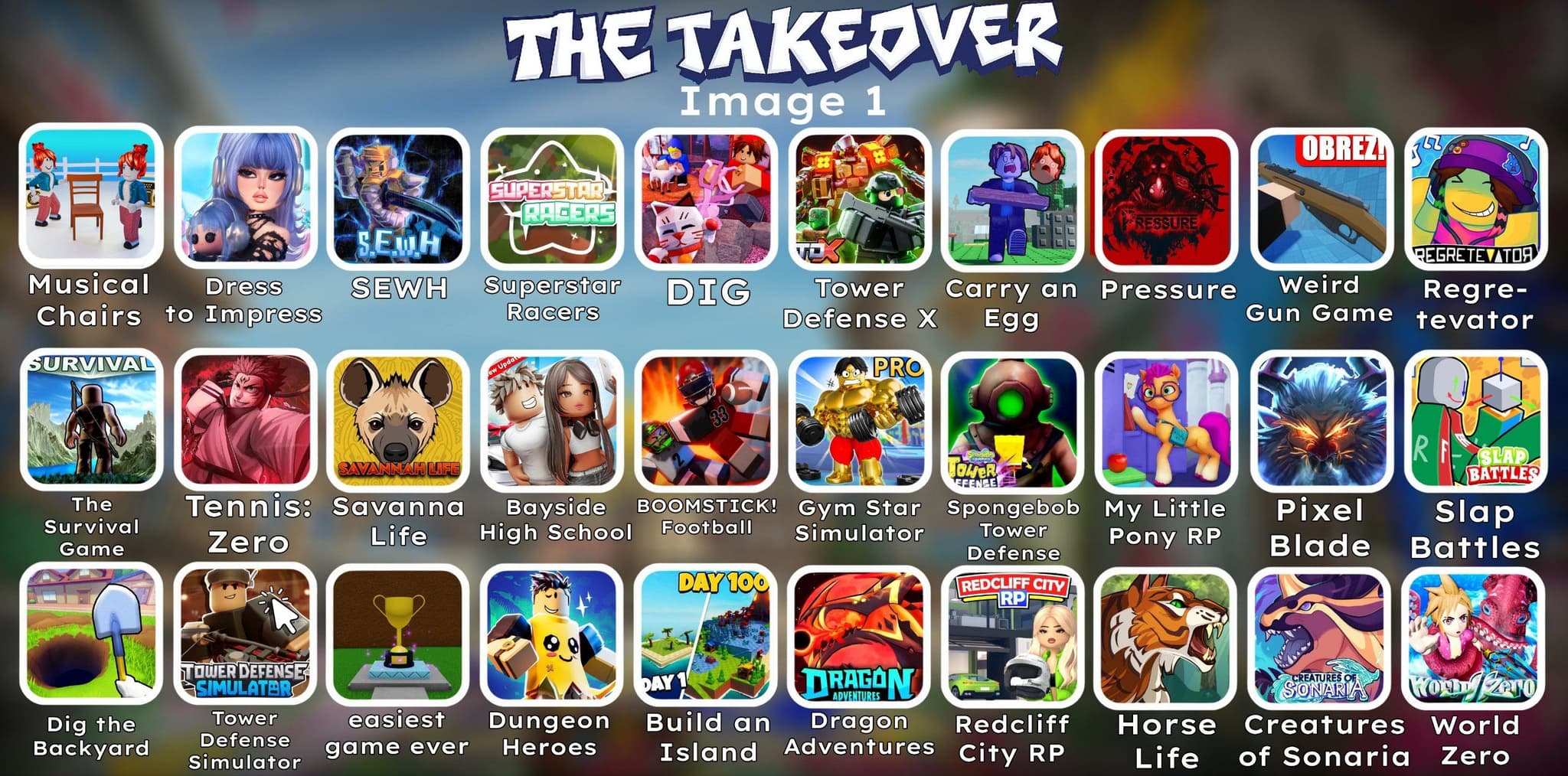 Roblox анонсировал список игр для участия в ивенте The Takeover
