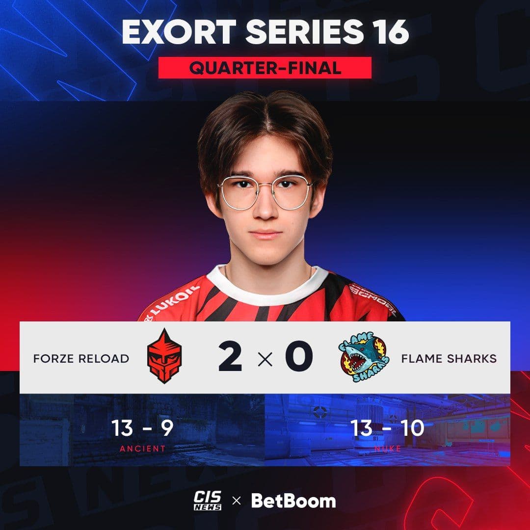FORZE Reload выходят в полуфинал Exort Series 16, победив Flame Sharks