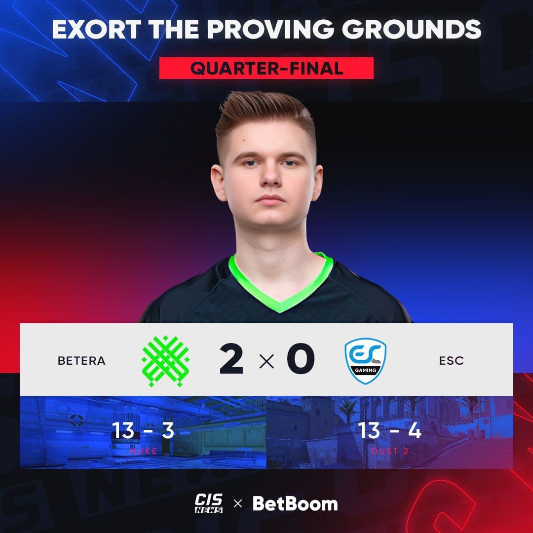Betera выходят в полуфинал Exort The Proving Grounds Season 4, обыграв ESC