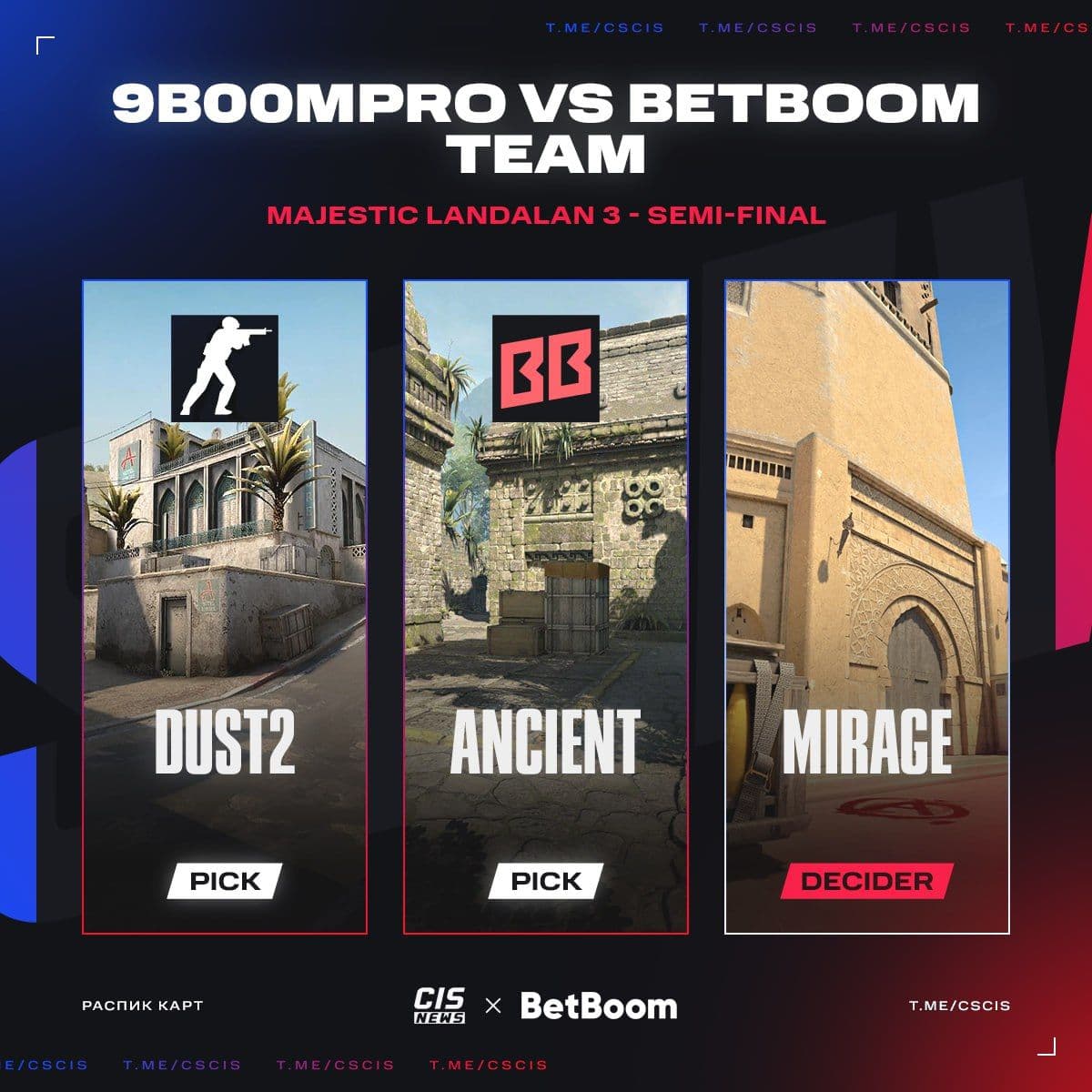Определен второй финалист: 9z Team и BetBoom Team сразятся за выход в финал