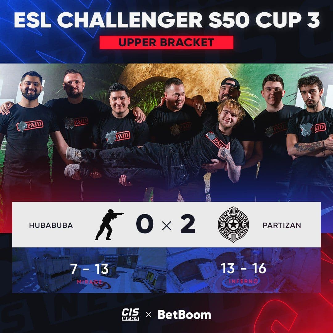 HubaBuba стартуют на ESL Challenger League Season 50 с неудачи