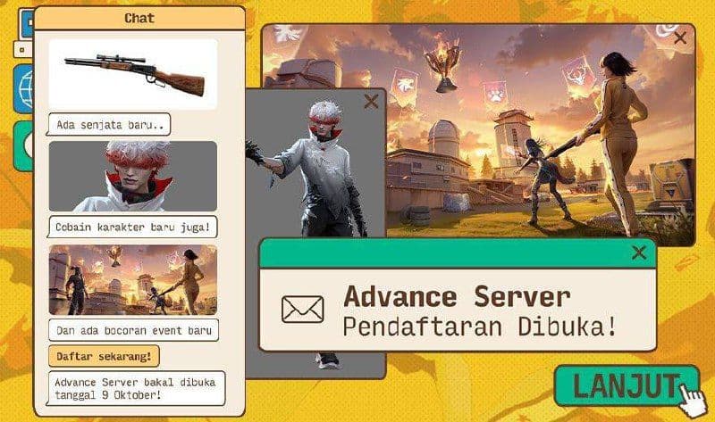 Free Fire представляет обновления на Advance Server: новое оружие, персонаж и событие
