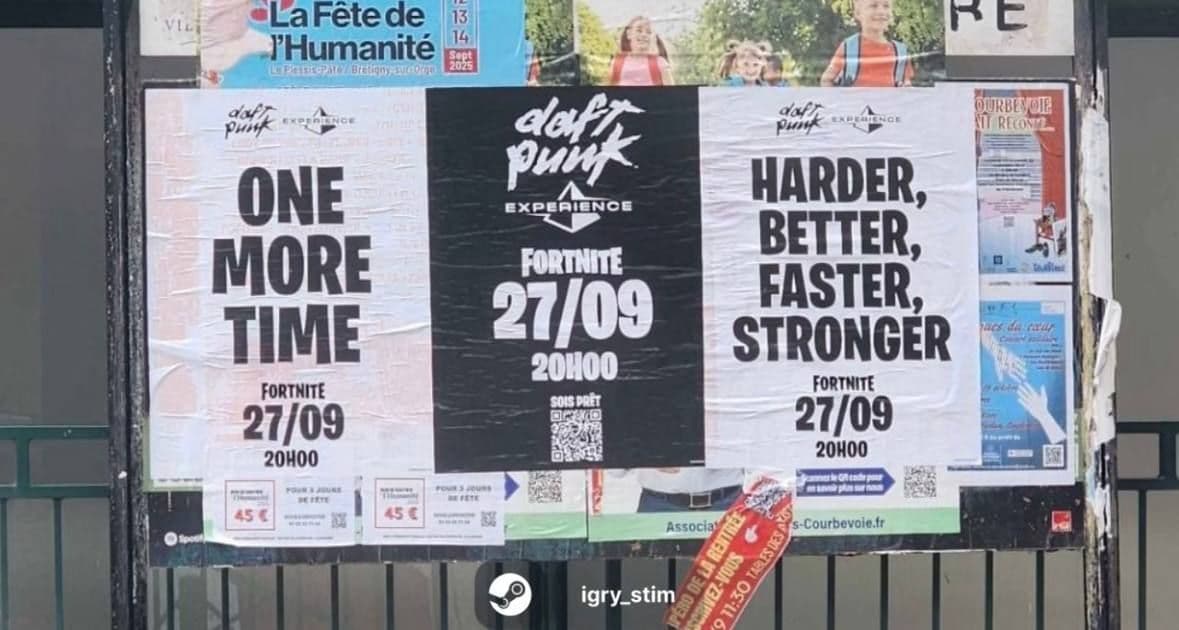 Daft Punk возрождаются: виртуальный концерт в Fortnite 27 сентября