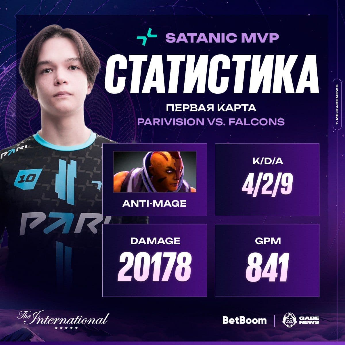 Satanic становится MVP первой карты в матче против Falcons