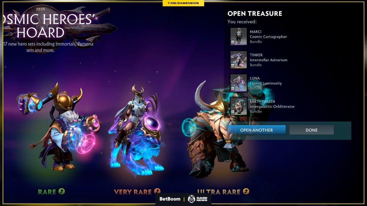 Невероятная удача: игрок Dota 2 получил редкий лут из новой сокровищницы