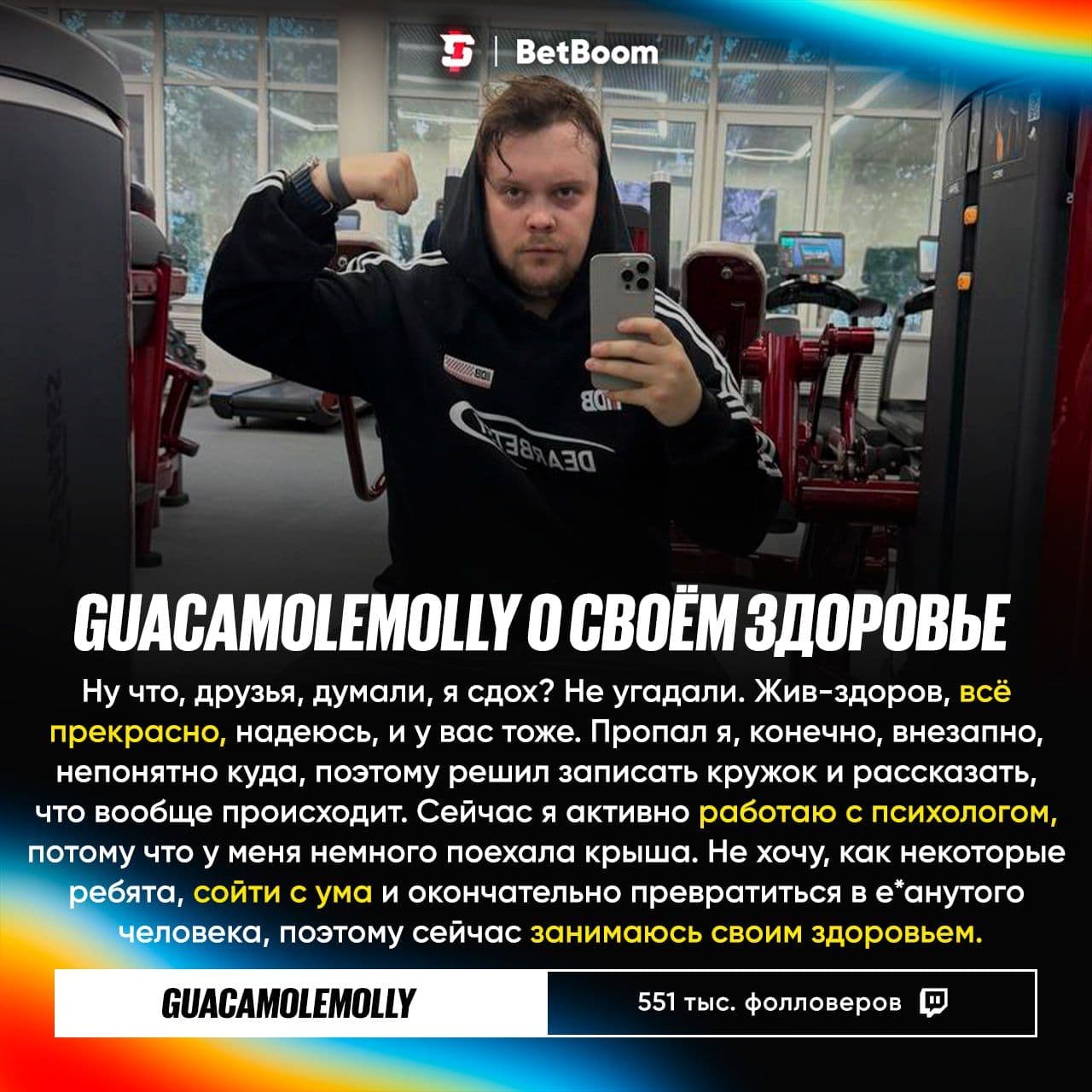 Guacamolemolly объяснил причину перерыва в стримах