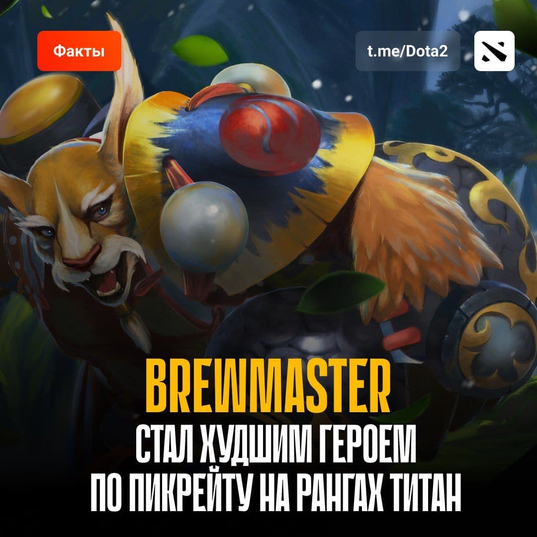 Brewmaster остаётся самым непопулярным героем Dota 2 с пикрейтом 1,2%