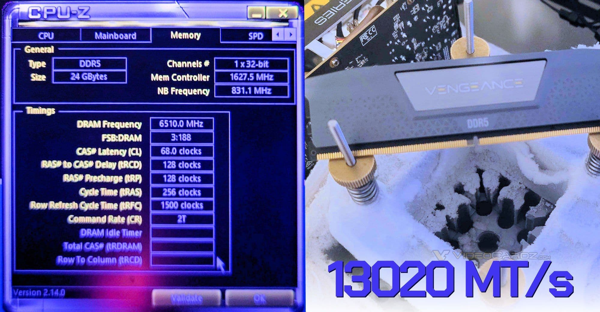 Новый мировой рекорд разгона DDR5: преодолен рубеж в 13 000 МТ/с