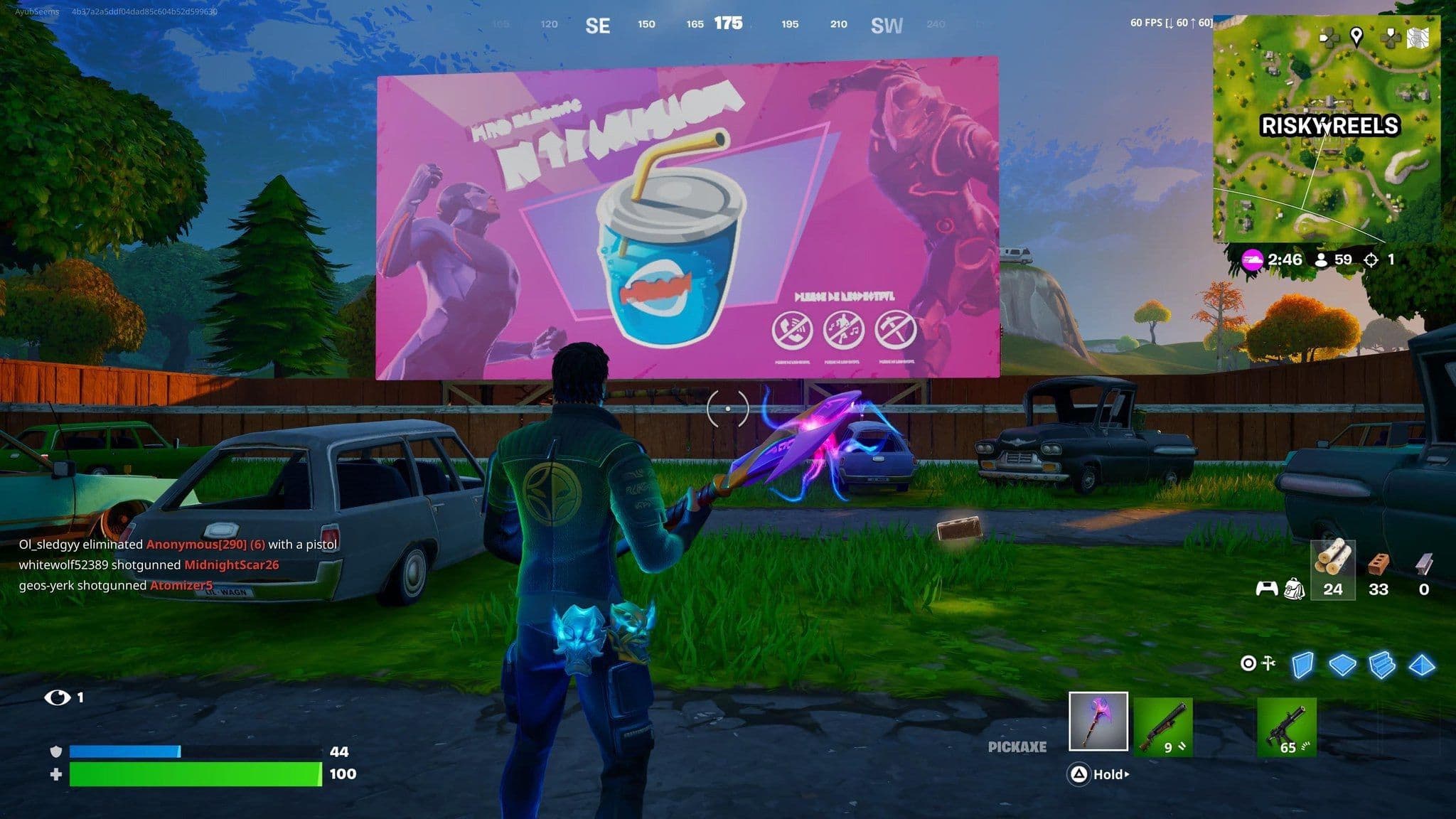 В Fortnite появился рандомный запуск экрана в Кошмарном Кинотеатре