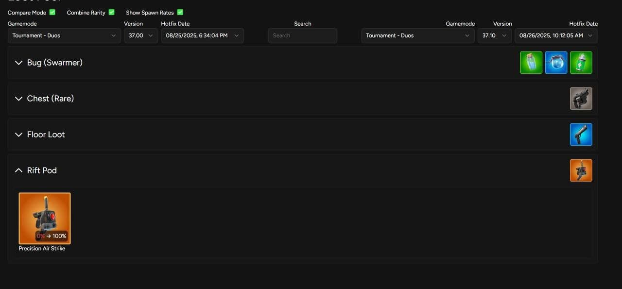 Новый авиаудар в компетентивном режиме Fortnite