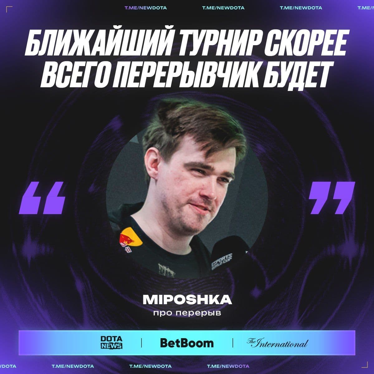 Мипошка не примет участие в следующем турнире по Dota 2