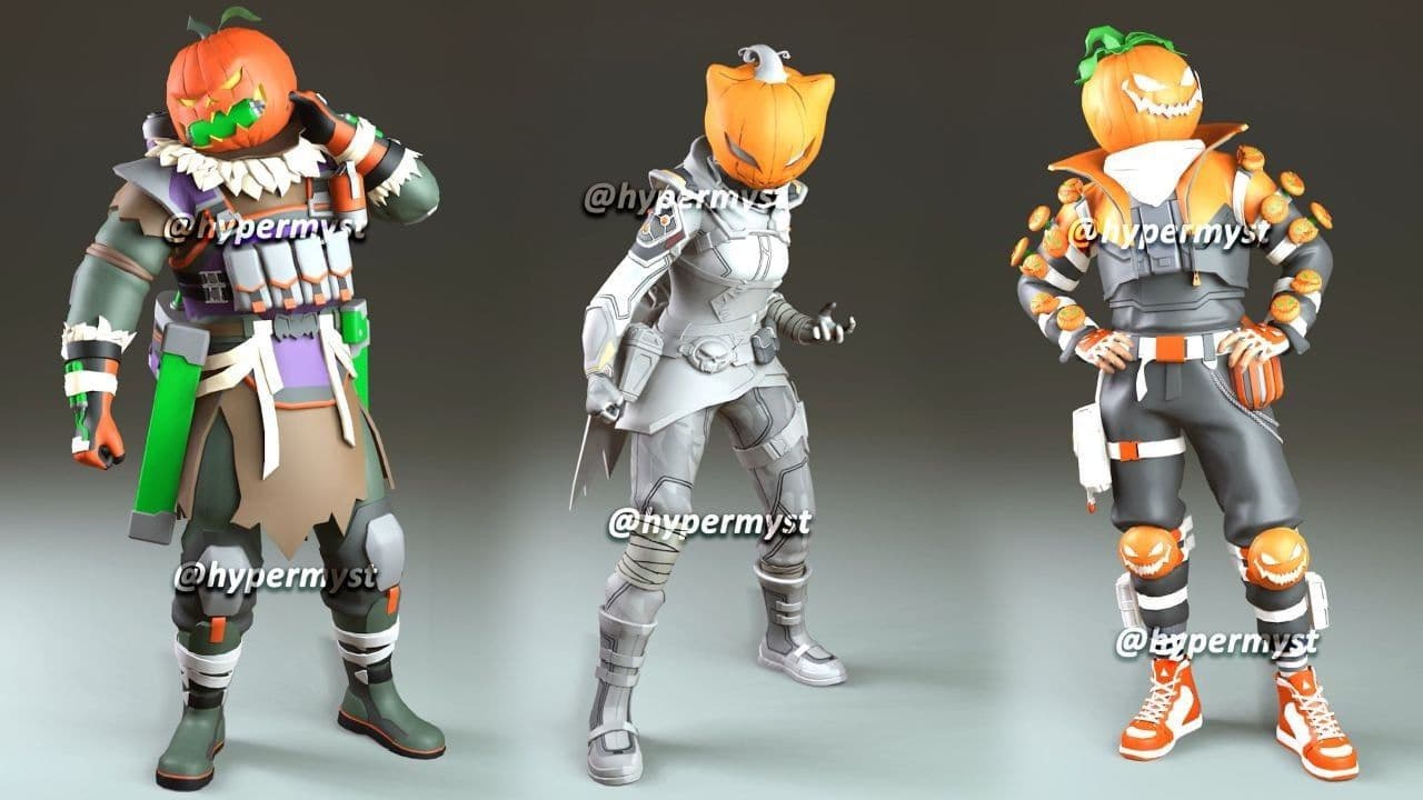 Новые Хэллоуинские скины для Санечка, Рэйфу и Миража в Apex Legends