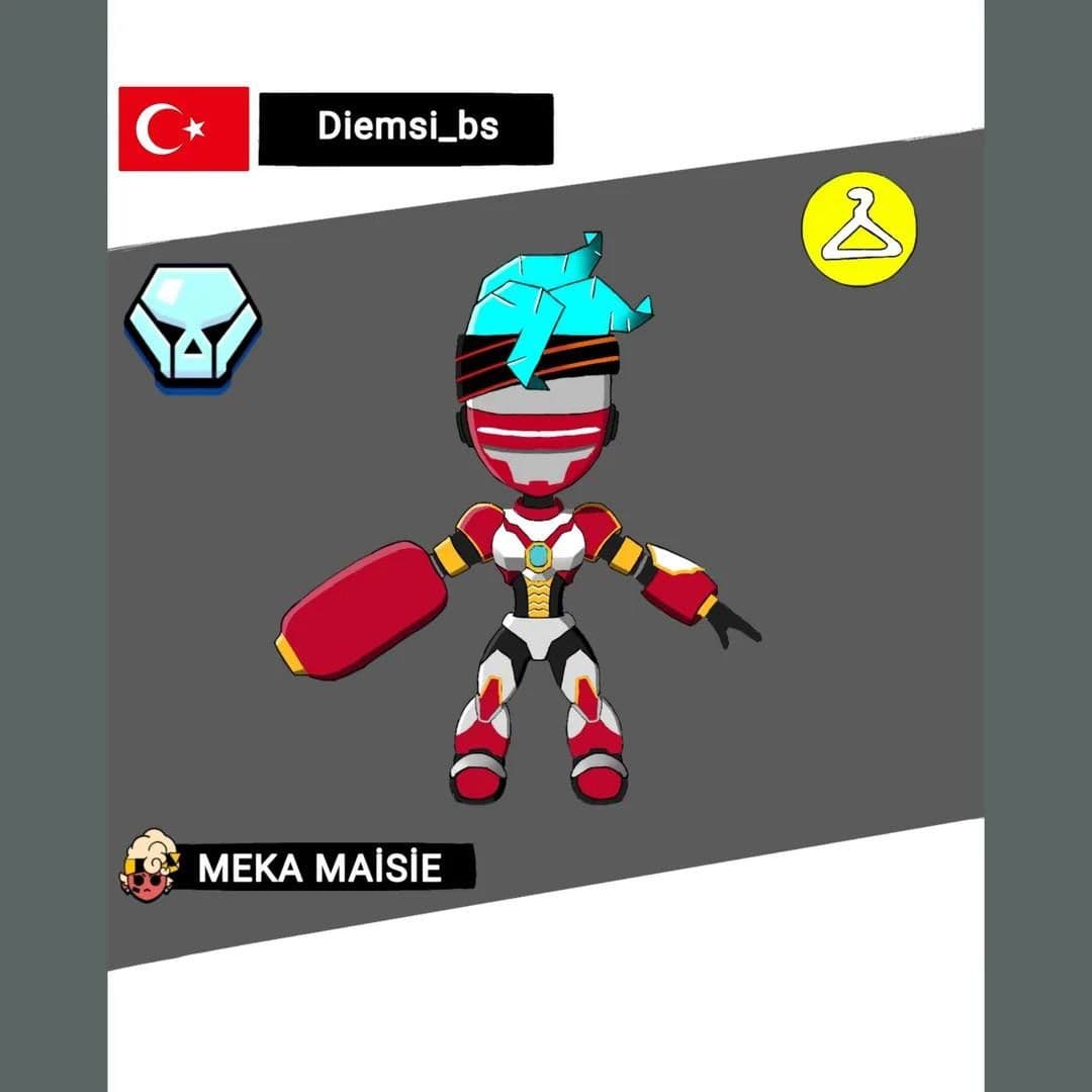 Новый концепт легендарного скина для Мэйси в Brawl Stars: «Меха Мэйси»