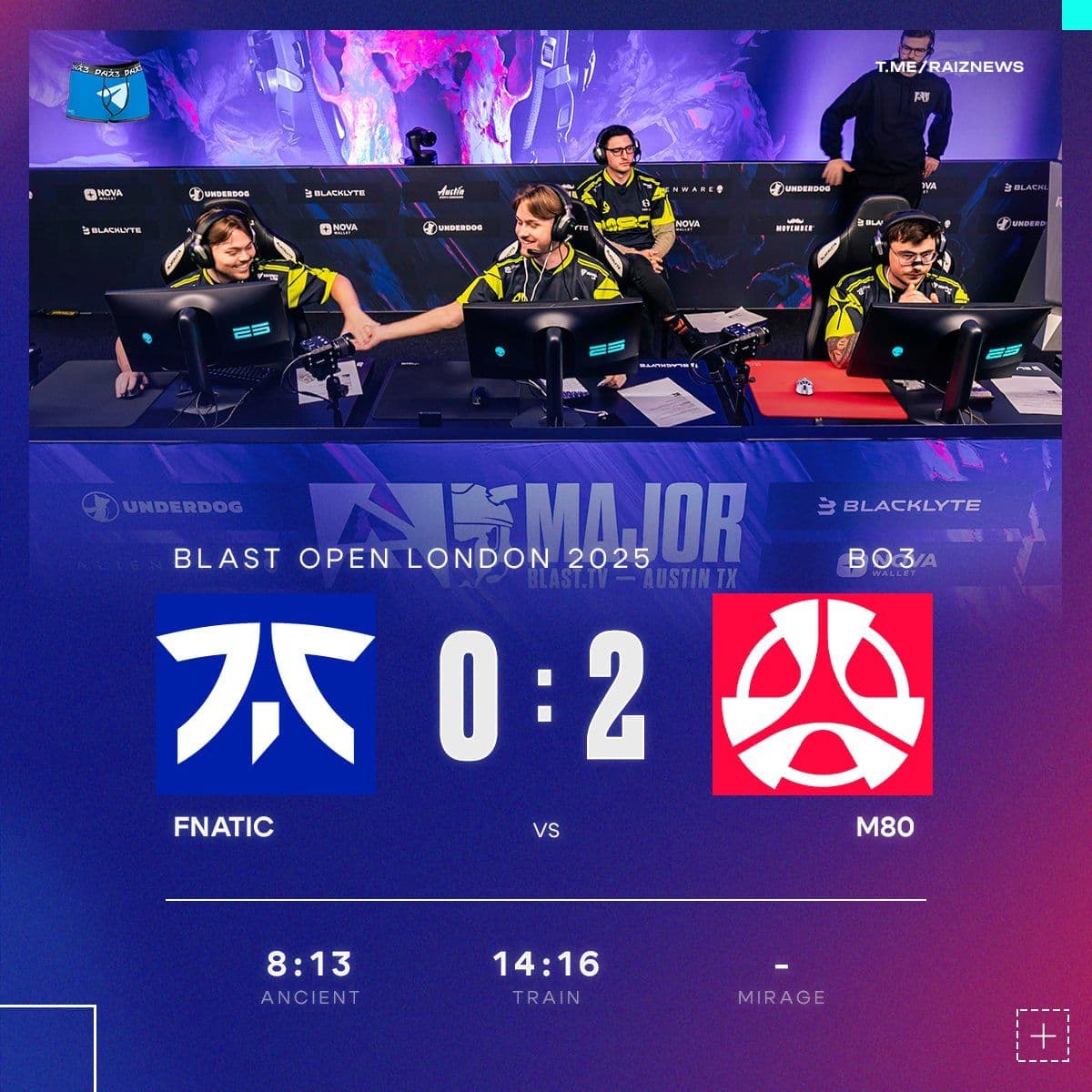 M80 пробиваются на LAN-этап BLAST London 2025, обыграв Virtus.Pro и NAVI