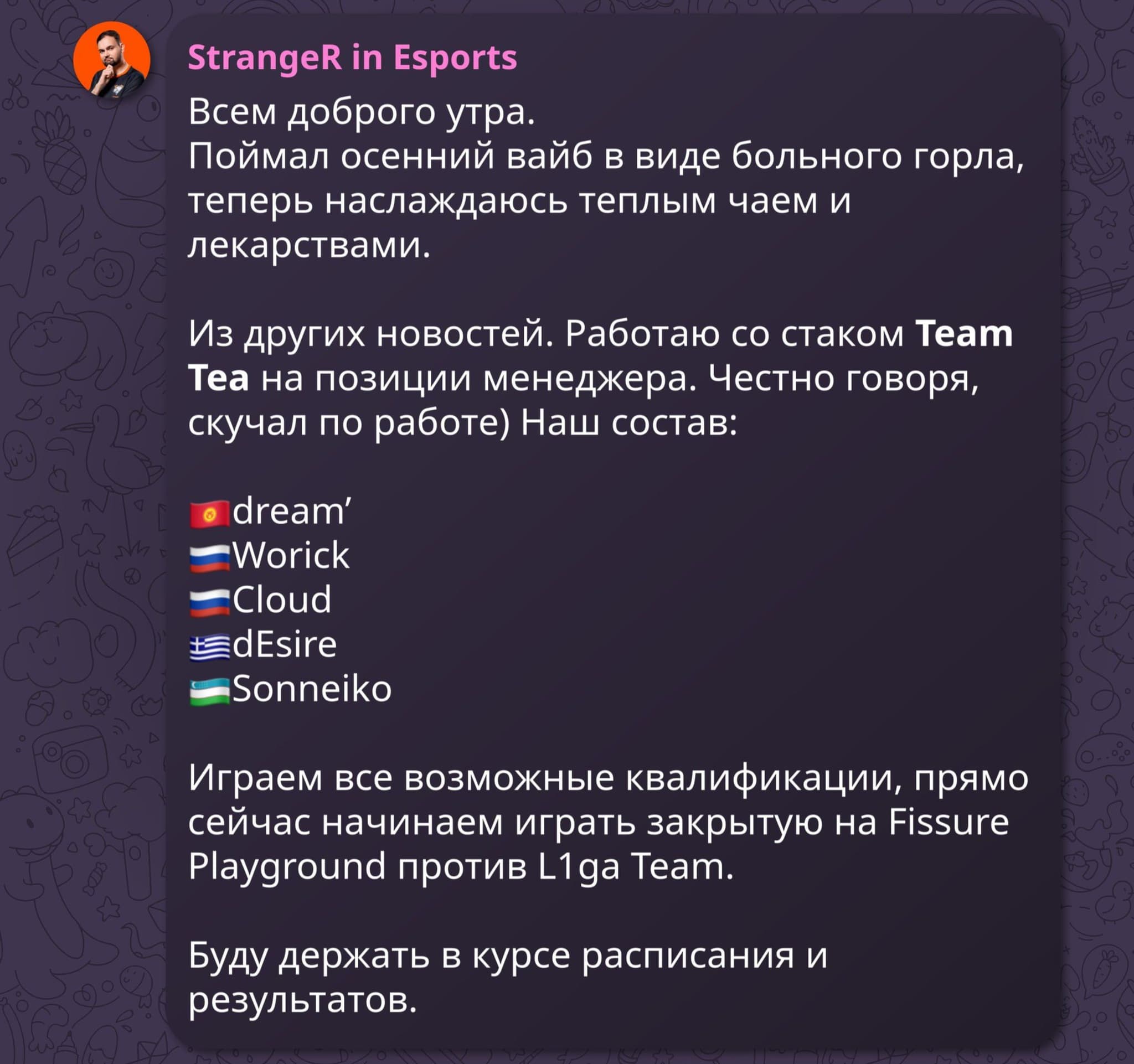 Александр «StrangeR» Соломонов возглавил новую команду Соннейко по Dota 2