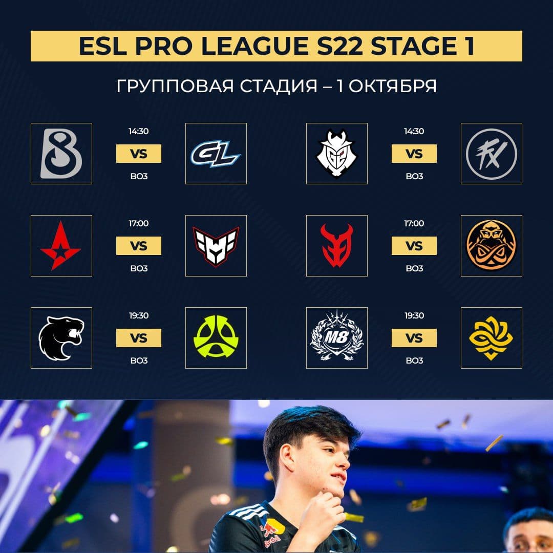 ESL Pro League: завершение первой стадии и расписание матчей
