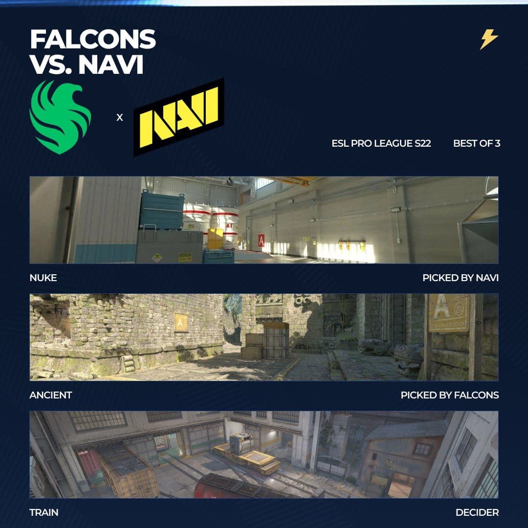 Эпичное противостояние: Falcons и NAVI сразятся в утреннем матче