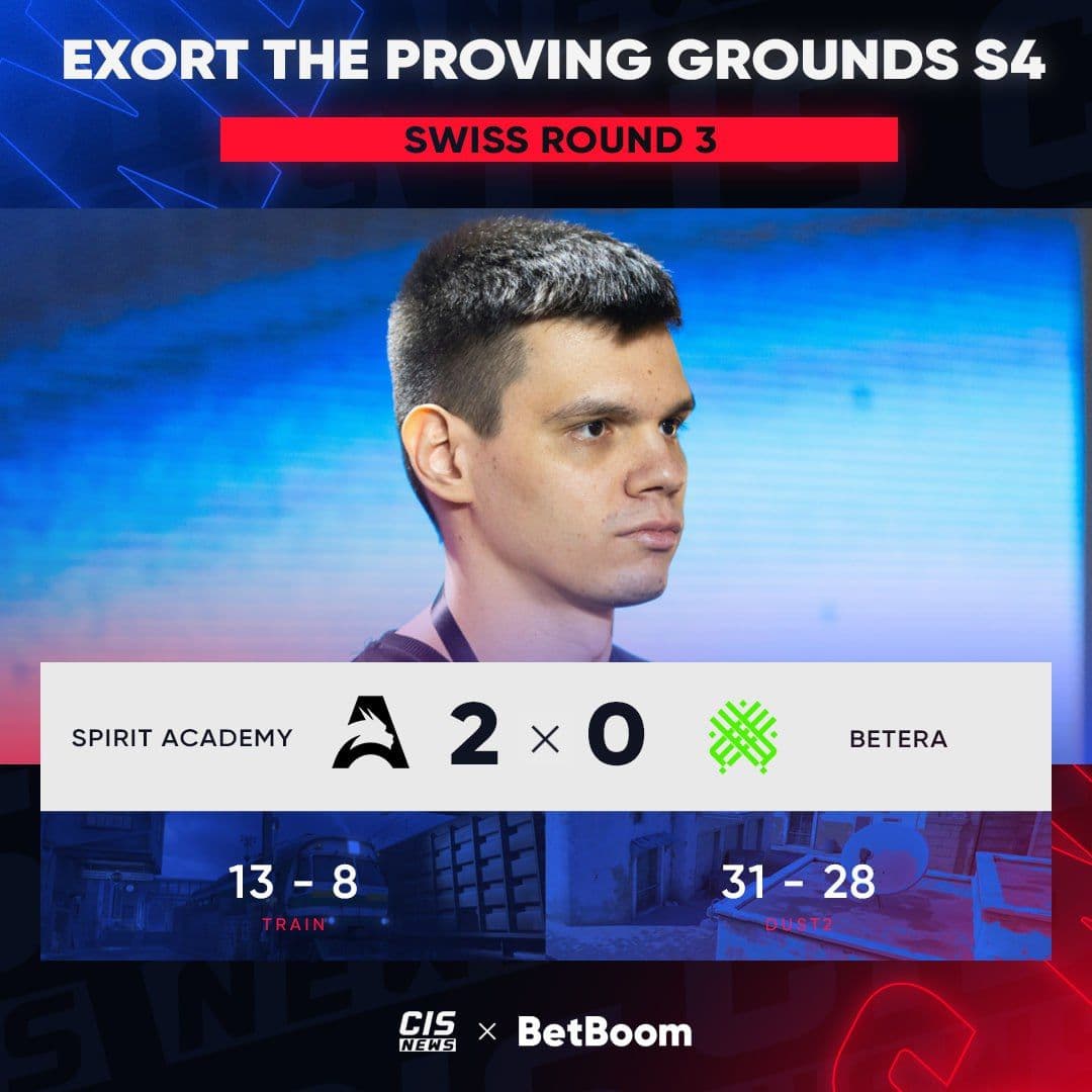 Spirit Academy выходят в плей-офф, одолев Betera на Dust2