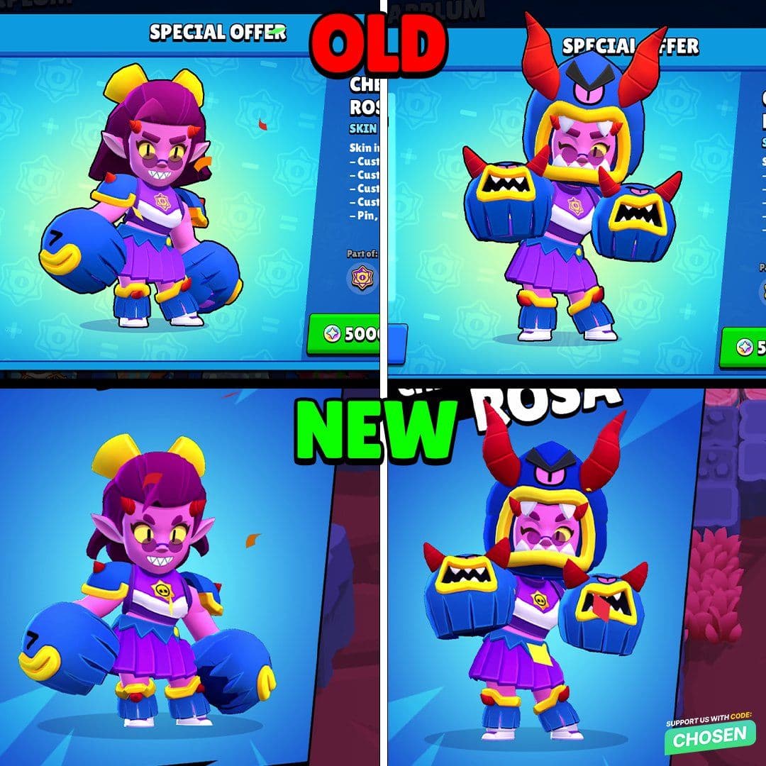 Обновление скина Розы в Brawl Stars: больше стиля и современности