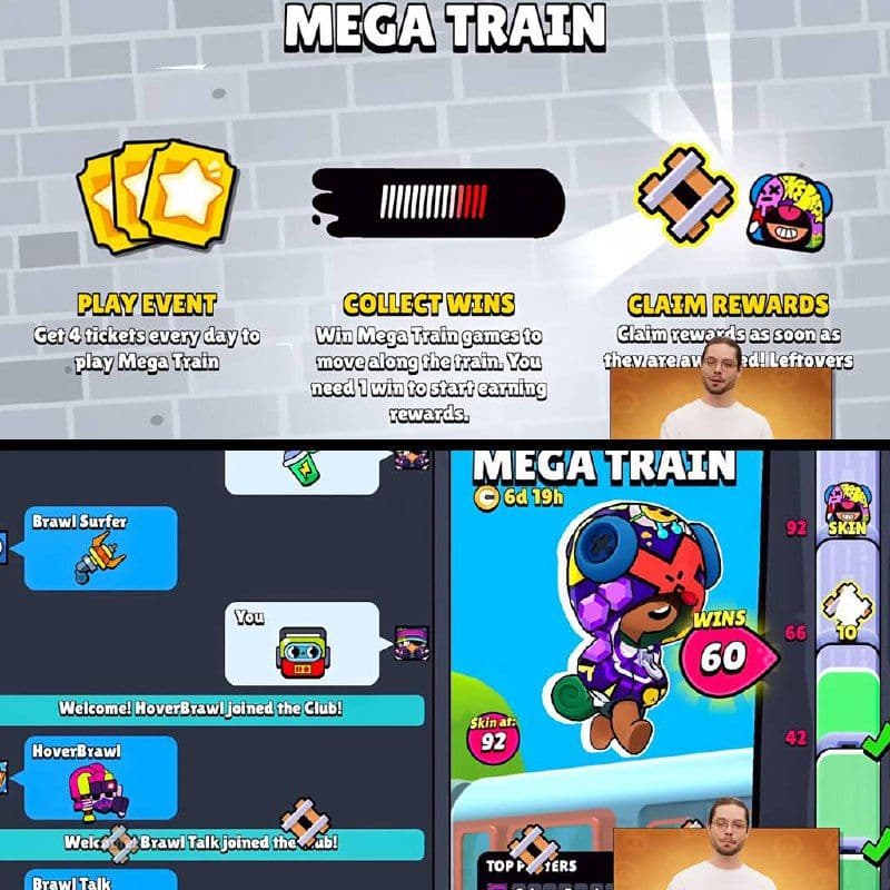 Brawl Stars представляет новое клубное событие «Мегапоезд» с эксклюзивными наградами
