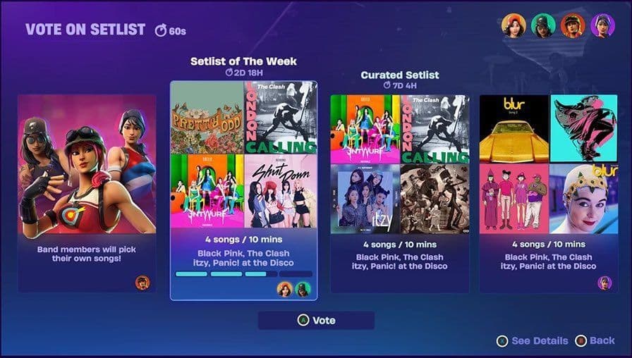 В Fortnite могут добавить новые музыкальные сет-листы для фестиваля