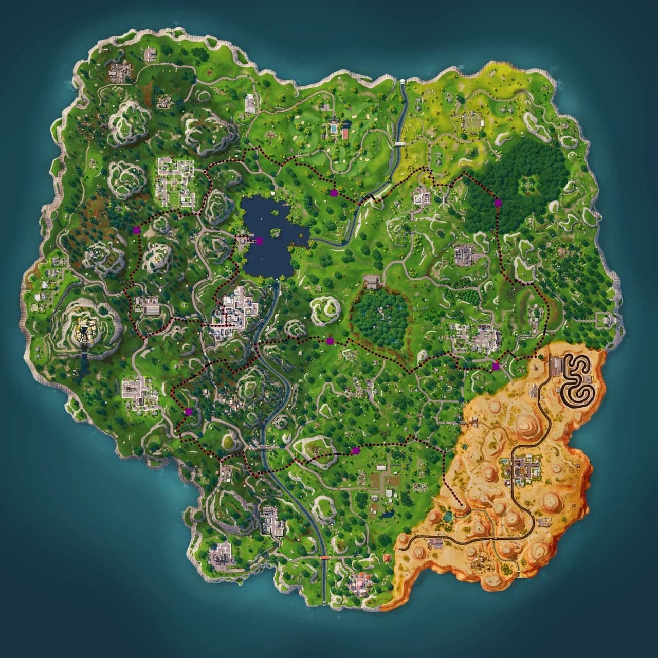 Обновленный маршрут Красного Куба «Ревина» в режиме Fortnite «Как раньше»