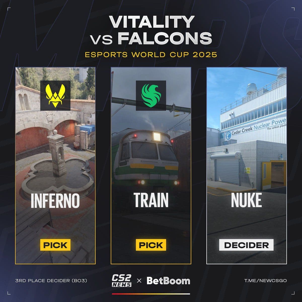 Грандиозный матч за третье место: Vitality против Falcons в Counter-Strike 2