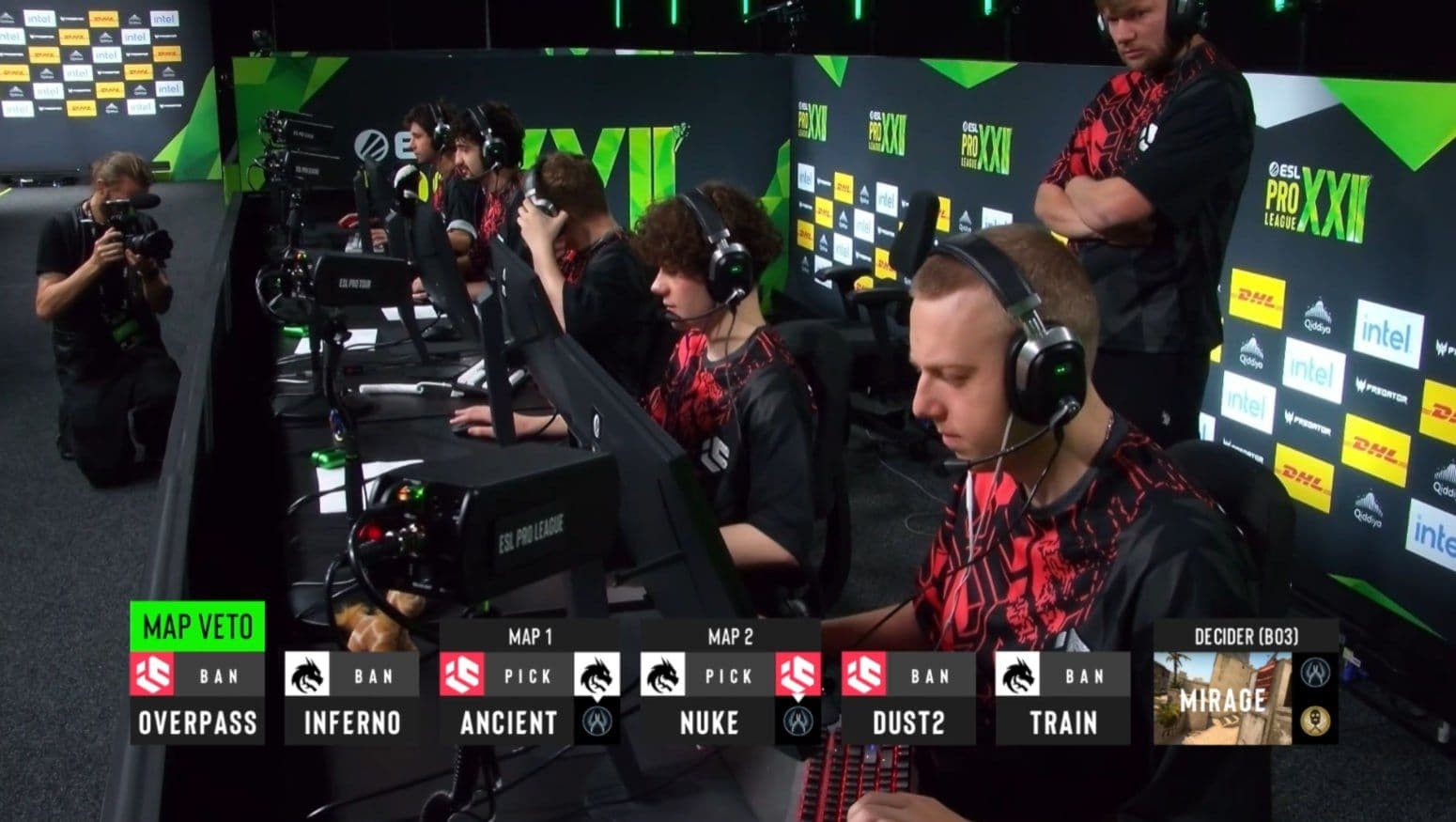 Определены карты открывающего матча ESL Pro League Season 22: Spirit vs Inner Circle