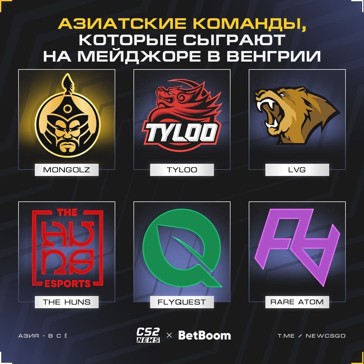 Определены шесть команд из Азии, которые отправятся на StarLadder Major Budapest