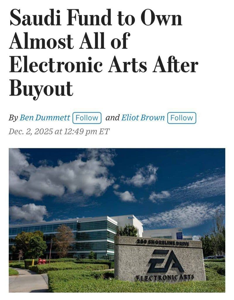 Саудовская Аравия становится главным акционером Electronic Arts