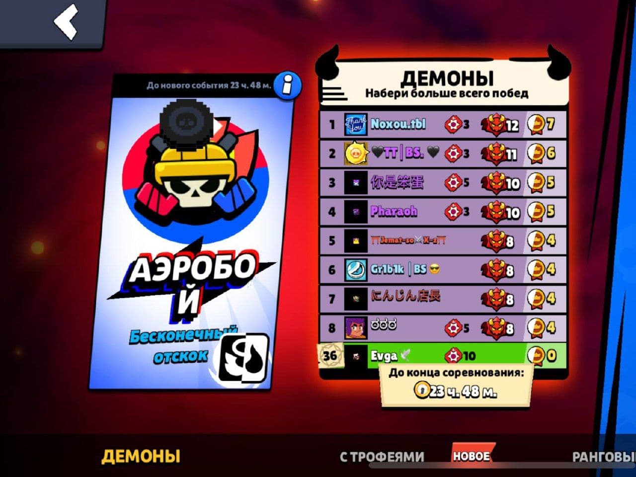 Обновление билетов на втором дне соревнования в Brawl Stars