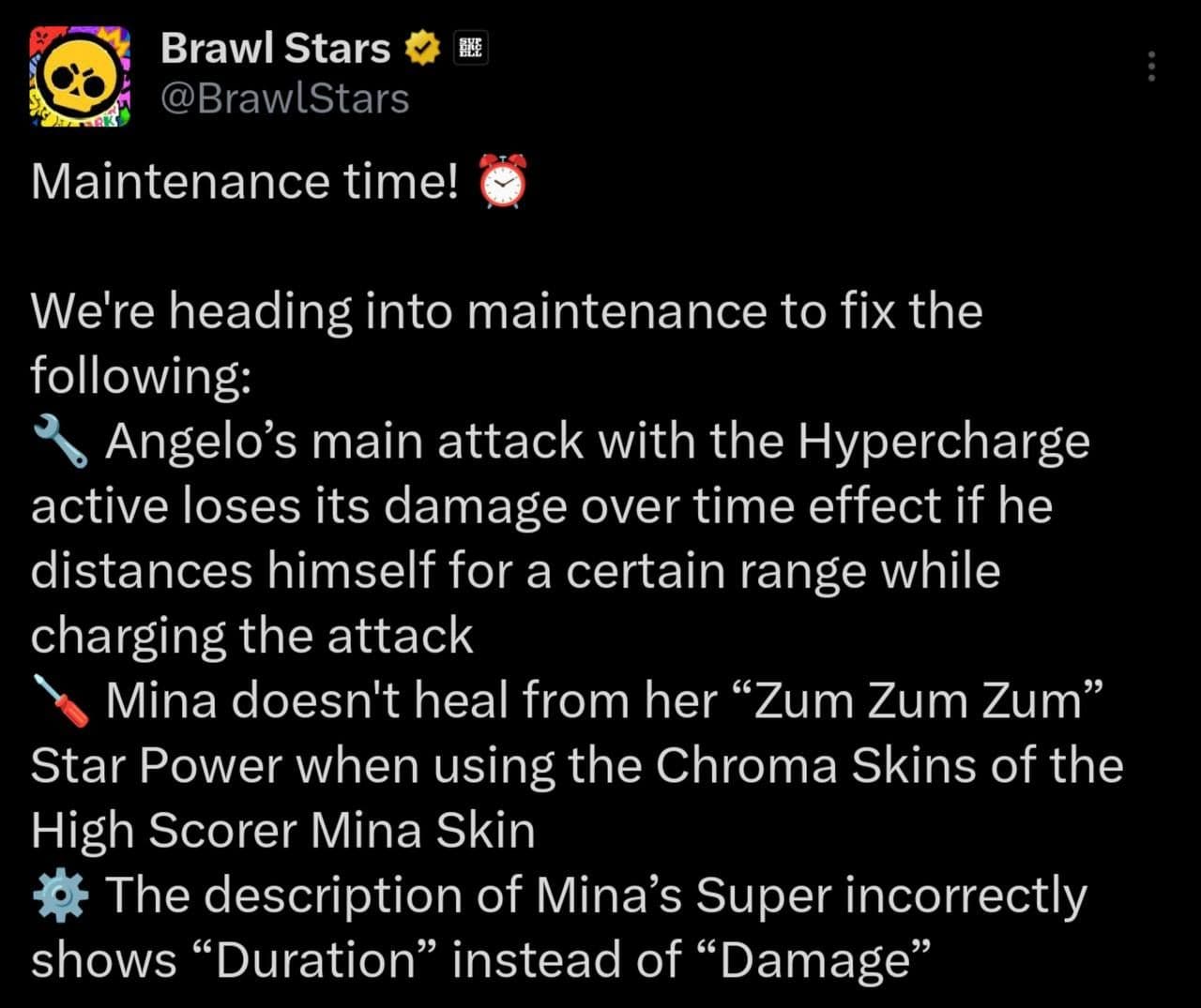 Brawl Stars: технический перерыв для исправления багов